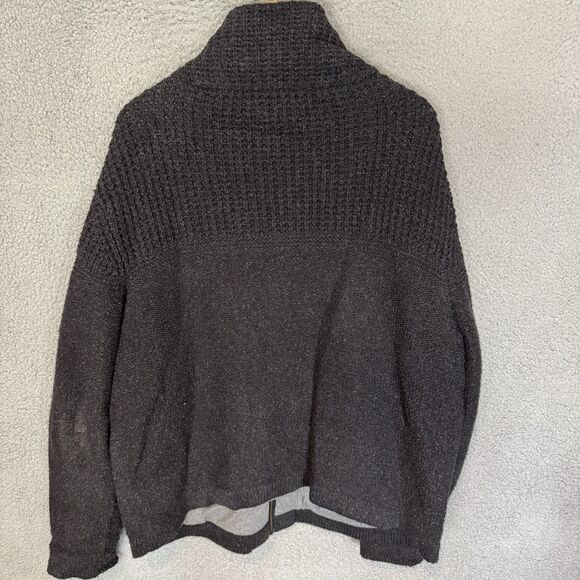 Carbon 2‎ Cobalt Sweater Men's XL Grey Foundry Full Zip Heavyweight Knit - Picture 6 of 6